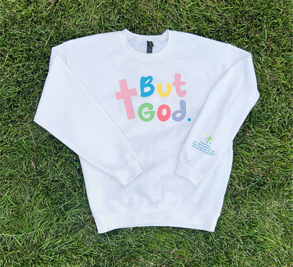 Pastel "But God" Crewneck Sweatshirt