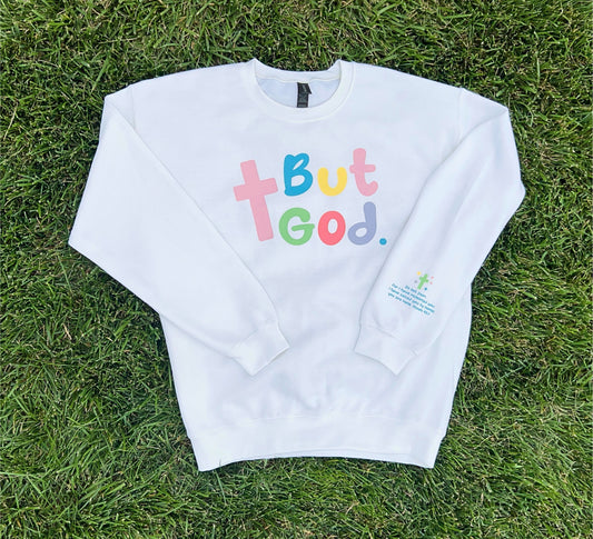 Pastel "But God" Crewneck Sweatshirt