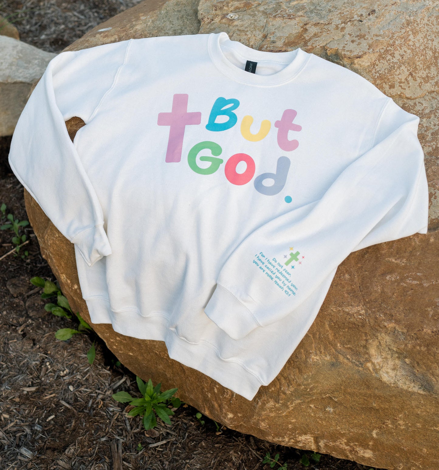 Pastel "But God" Crewneck Sweatshirt