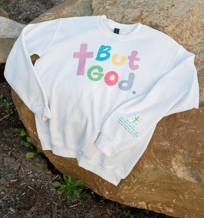 Pastel "But God" Crewneck Sweatshirt