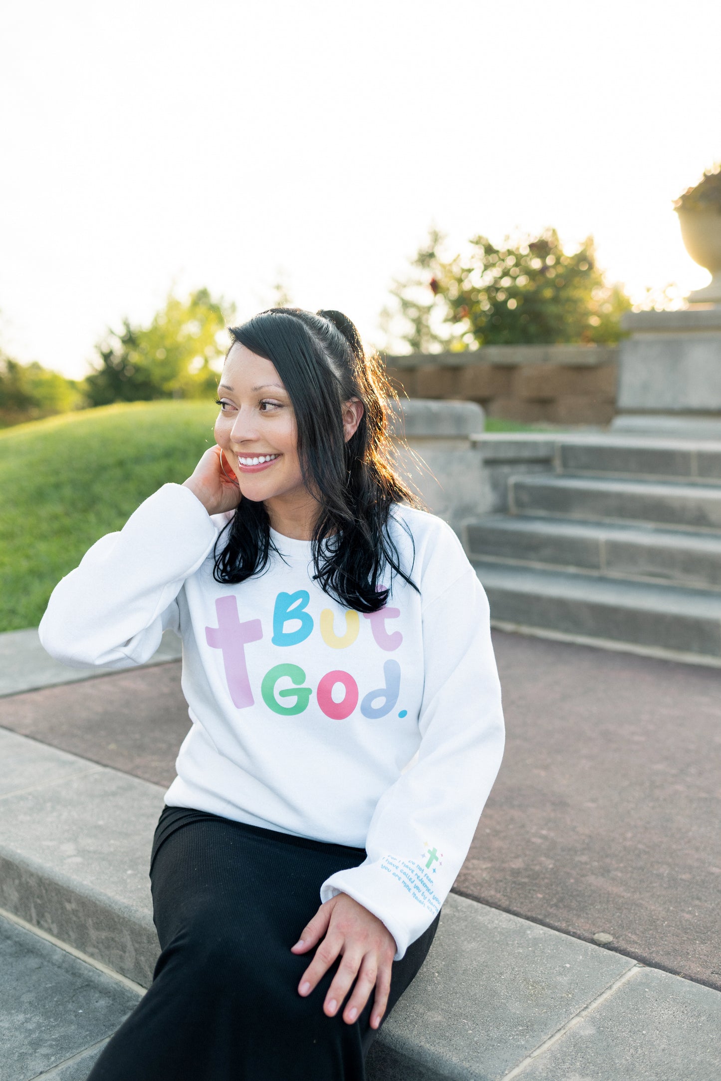 Pastel "But God" Crewneck Sweatshirt